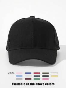 1pc Adjustable Hook And Loop Baseball Cap With Fuzzy Reflective Board, Suitable For Outdoor, Travel, Beach Vacation, Sun Protection, Suitable For Spring/Autumn, Y2K Style - Baseball Cap - View 13