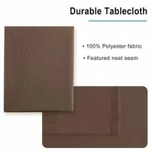 Tan Rectangle Tablecloth - Waterproof Washable Polyester Fabric Table Cloth For Buffect Dining Birthday Party Wedding, 54 X 80 Inch{"Size_name":"80\"X54\"(Rectangular)","Color_name":"Tan"} - Multicolor2 - View 5