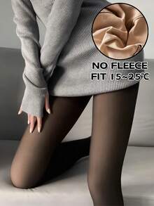 240g/80g Warm Thermal Lined Tights Women Winter Thermal Sexy Tights Leggings Wool Fake Translucent Pantyhose Panty Stockings - Black - View 8