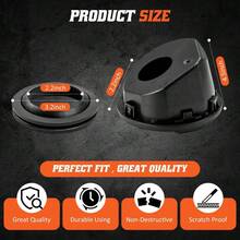 Fuel Filler Door Cover Gas Cap Cover Compatible With 2018-2024 JL JLU 2/4 Door, Aluminum Gas Cap-Black