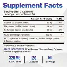 XEMENRY Keto Slim Pro - Vinagre De Sidra De Manzana - Control De Peso, Gomitas Cetogénicas, Salud Digestiva, Limpieza Hepática - 120 Unidades - 120 cápsulas - Ver 2