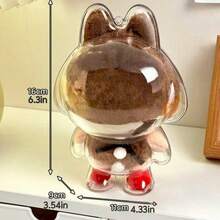 1pc Transparent Protective Case For LABUBU Generation 1 Standing And Generation 2 Sitting, Dust Cover Backpack Pendant, Can Be Hung On Bags, Keychains (No Doll) Christmas Gift