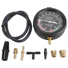 Vacuum Fuel Pump Carburetor Valve Pressure Tester Gauge Test Tool Kit Set - Red - View 3