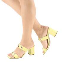 Sandália Feminina Tamanco Salto Baixo Grosso Fashion Dia a Dia Confort 1599