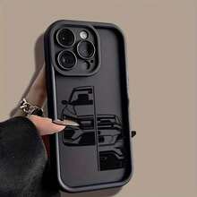 [Teléfono] [Popular] Funda de lujo para coche y escaleras, textura mate premium con agarre antideslizante. Compatible con las series 17/16/15/14/13/12/11 Pro/Plus. Para amigos y familiares. Funda protectora, accesorio elegante para teléfono, funda moderna, diseño elegante, material duradero, textura suave, premium, funda para smartphone, para compradores, entusiastas de la tecnología - Negro - Ver 6