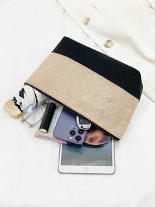 Initial Jute/Canvas Tote Bag, Personalized Present Bag, Suitable For Wedding, Birthday, Beach, Holiday, Is A Great Gift For Women, Mom, Teachers, Friends, Bridesmaids, Student, Back To School, Large Bag, Beach Tote For Women, Jute/Canvas Bag For Travel Vacation Weekend Getaway Holiday Road Trip, Personalized Gifts For Friend Her, Ideal Birthday Present(Scarf Styles Are Random)