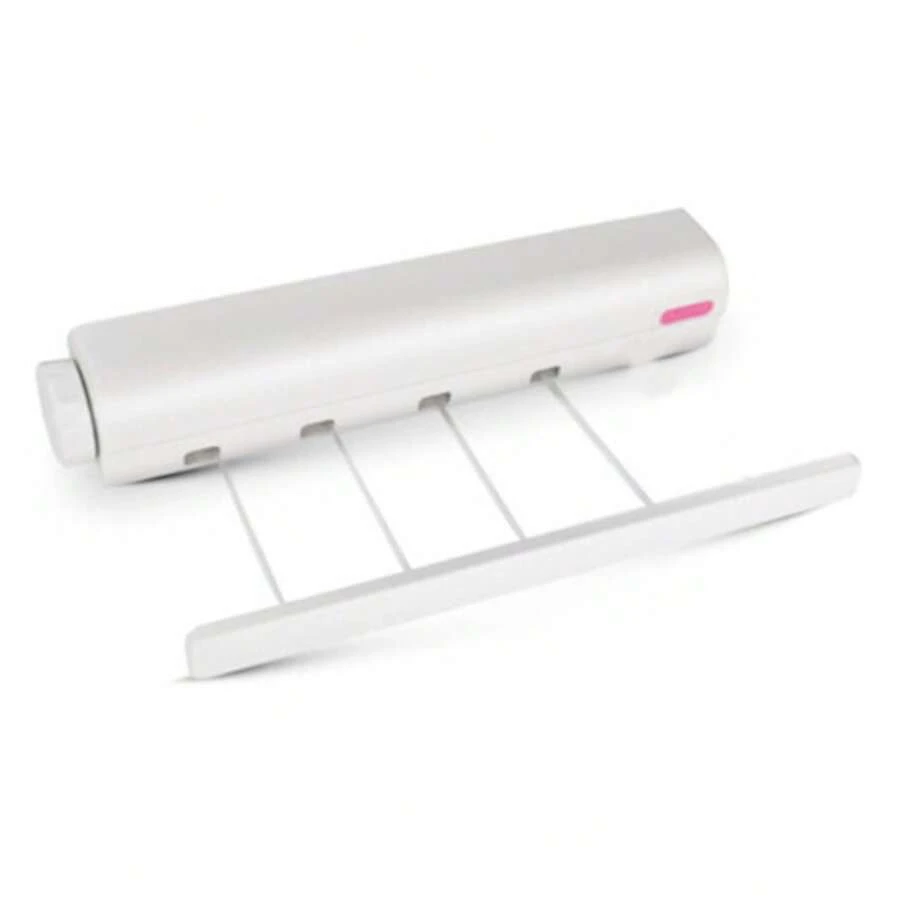 Wall-Mounted Telescopic Clothesline Drying Rack - 4 Lines - View 1