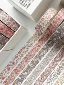 8 Rolls Vintage Japanese Washi Tape Set, Narrow Retro Decorative Tapes Suitable, Art Journaling, Back To School And More - 彩色 - 查看 6