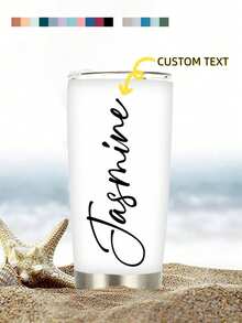 1pc Customized Text Stainless Steel Vacuum Insulated Water Bottle, Customized Cups, Metal Coffee Cups, Keeps Drink Hot Cold Easy To Clean Stylish, Adorable, Colorful Custom, Personalized, Unique Ideal Gifts For Friends, Workers, Home, Office