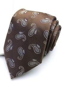 1pc Paisley Pattern Handmade Unisex Necktie, Suitable For Casual, Business, Party, And Gift - Multicolor - View 12