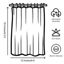 Boho Mid Century Extra Long Shower Curtain, 72Wx78H Minimalist Abstract Sun Modern Machine Washable Polyester Waterproof For Bathroom With 12 Hooks{"Color_name":"Cream","Size_name":"72\"Wx78\"L(Packof1)"} - Multicolor27 - View 8