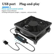 1 pezzo Ventola USB con regolazione a 3 velocità. La ventola del computer è silenziosa. La ventola di alimentazione a 5V è dotata di un regolatore di velocità, adatta per il raffreddamento di dispositivi come router, TV box, ricevitori, ecc. Supporta la regolazione della velocità.