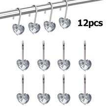12pcs/Set Simple Crystal Decorative Hooks, Curtain Hooks For Home/Bathroom Decor - Multicolor - View 19