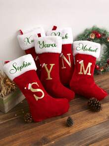 Personalisierte Buchstaben Weihnachtssocken, individualisierte Namens-Weihnachtsdekoration Socken, Weihnachtsdekorationen, Weihnachtsgeschenke für die Familie, Weihnachtsandenken