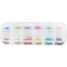 12 colores de flores de uñas secas, arte flores secas reales para decoración de uñas pegatinas de flores 3D accesorios de decoración herramienta de bricolaje para uñas - 1 - Ver 1