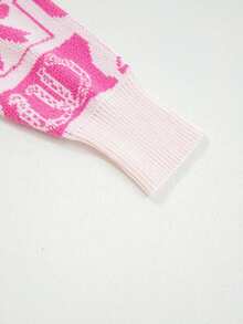 Acelitt 女士时尚宽松撞色西部风毛衣，冬季 - 彩色 - 查看 7