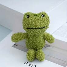 Cute Green Frog Plush Dog Toy, Cartoon Pattern, Recommended For Small Dog Breeds, Suitable For Interactive Play And Chewing, Adds Fun To Dog's Playtime