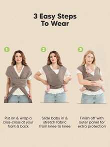 多功能婴儿背带，前向可调节包裹式吊带，适合新生儿和幼儿，便携轻便，适合所有季节