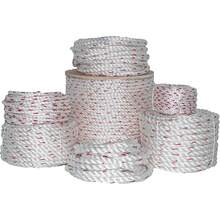 SGT KNOTS Twisted PolyDac/Combination Rope - Triple-Strand Twisted Design, Heavy-Duty, OSHA Approved 5/8" For Industrial Fall Protection, Camping, Cargo Tie-Downs, And Fishing (1" X 25ft, White)