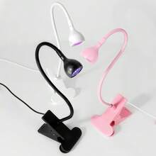 LIMEGIRL 1个LED UV美甲灯，用于固化凝胶指甲油，夹式柔性桌面迷你USB美甲灯，便携式美甲烘干机，美甲沙龙工具，带夹子的小型美甲灯，可弯曲，高度灵活，USB供电，一键启动 - 彩色 - 查看 10