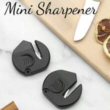 家用迷你磨刀器，快速磨刀器，磨刀石，便携式磨刀器，多功能快速磨刀器 - 黑色 - 查看 3