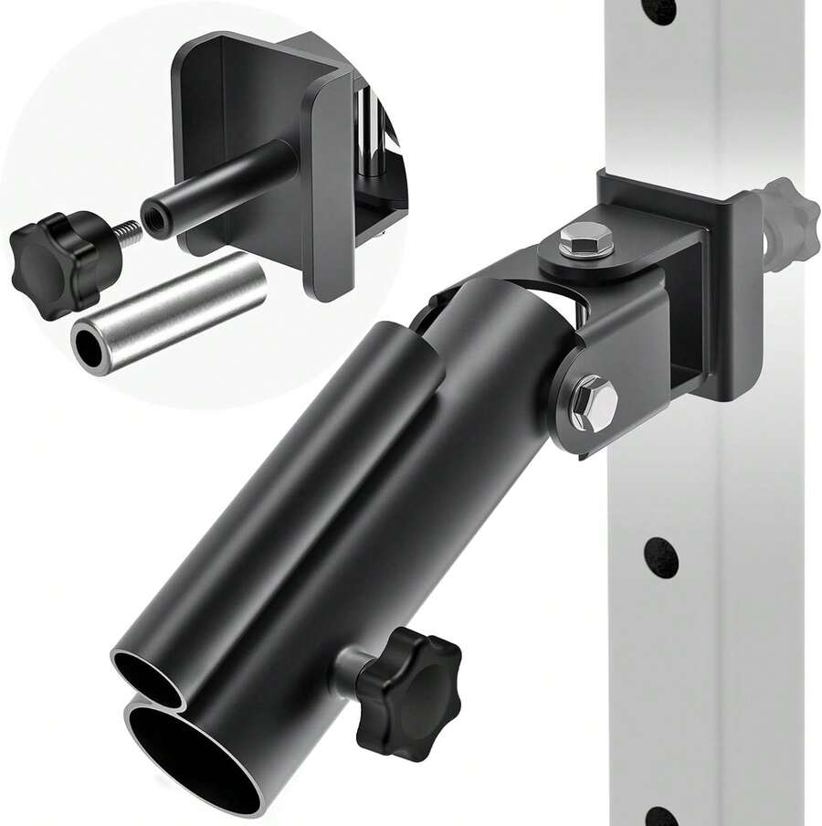 SELEWARE T Bar Row Landmine Attachment For 2" X 2" And 3" X 3" Power Rack, V Bar Row Landmine Handle Attachment For Barbell Bar, Power Cage Landmine Attachment For  Bars Strength Training Bars