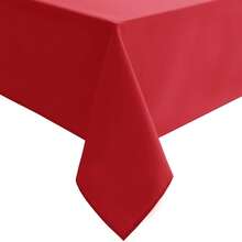 Red Tablecloth Rectangle - Wrinkle Resistant And Waterproof Dining Room Washable Christmas Table Cloth, Polyester, 30 X 60 Inch{"Size_name":"60\"X30\"(Rectangular)","Color_name":"Red"} - Multicolor6 - View 1