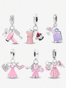 1 Peça Pingente de Perfume da Saia da Série Vida Ociosa da Moda em Prata Esterlina 925 Adequado para Mulheres, Pulseiras, Braceletes, Fabricação de Joias DIY e Combinação de Joias Diárias para Decoração de Meninas