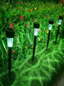 10pcs Solar LED Lights, Outdoor Solar LED Lawn Lights, 35 Milliamperes,Solar Landscape Decorative Lights, Waterproof And Durable. They Are Suitable For Courtyards, Lawns, Paths, Decks, Driveways And Gardens, As Well As For Decorating Festival Parties And Garden Walkways. - ánh sáng trắng - Xem 9