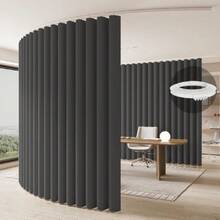 Room Divider Curtains Ceiling Curtain Track Set For Blackout And Privacy (Gray Curtain + White Track) 106" W X 96" L -1 Piece,23023758 - 深灰色 - 查看 1