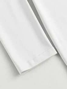 Đầm bầu màu trơn cổ tròn tay dài ôm dáng thanh lịch thường ngày màu trắng, thích hợp cho mùa xuân. - trắng - Xem 5