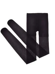 4 Pairs Women's 20D Transparent Thigh High Stockings, Black Skinny Tights, Fashionable & Minimalist, Cozy