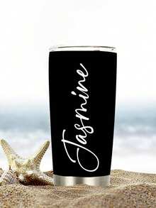 1pc Customized Text Stainless Steel Vacuum Insulated Water Bottle, Customized Cups, Metal Coffee Cups, Keeps Drink Hot Cold Easy To Clean Stylish, Adorable, Colorful Custom, Personalized, Unique Ideal Gifts For Friends, Workers, Home, Office