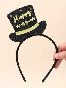 1 pièce Bandeau élégant avec paillettes et sequins, coiffe de style pour le Nouvel An, accessoire pour cheveux pour femmes - Multicolore - Voir 2