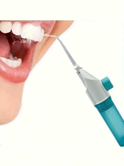 Manual High Pressure Dental Flosser - Portable Handheld High Pressure Water Flosser, Battery/Electricity-Free, Oral Hygiene Maintenance, Plaque Removal Tool, Ergonomic Design Lightweight Dental Flosser, Durable And Reliable, Suitable For Home Users And Travelers.