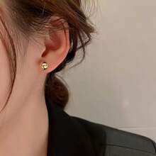 1pair Simulated Faux Pearl Decor Elegant Stud Earrings, Suitable For Daily Life, Festival Gifts