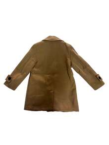 Autumn/Winter Fashion British Style Solid Color Lapel Coat Jacket For Big Kids Boys, Children Long Wool Overcoat - Khaki - View 5