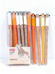 12pcs/Box Cute Panda Gel Pens, Cat Giraffe Shaped Erasable Ballpoint Pens, Creative Heat Disappearing Ink Pens, Student Writing & Drawing Specialized Ballpoint Pens - Multicolor - View 13