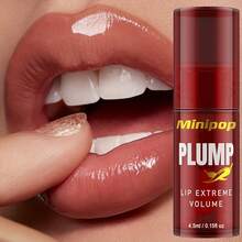 1pc Moisturizing Lip Plumper Oil, Nourishing & Plumping Lip Oil With Chili & Ginger, Long-Lasting Hydration, Non-Sticky Lip Gloss, Instantly Plump Lips, Saturated Color, Smooth Lip Lines, Lip Essence For Fuller, Moisturized Lips, Easy To Use, Transparent Texture, Suitable For All Skin Types, Lip Care, Ideal Christmas/Valentine's Day Gift - Multicolor - View 9
