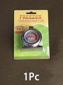 1Pc Refrigerator Thermometer Stainless Steel, Bimetal Freezer Thermometer With Dual Sensor, Precision Temperature Gauge For Fridge, Wine Cooler, Food Storage, 304 Stainless Steel Waterproof, Kitchen Essential For Home, Restaurant Use
