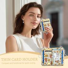 Highland Cow Sunflower Credit Card Holder Small Wallet Women, Slim RFID Blocking Wallet Woman Keychain With Zipper Coin Pocket, Front Pocket Thin Travel Card Case With ID Window Ladies Gifts{"Color_name":"Cow"} - 多色14 - 查看 8