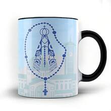 Caneca xicara Mãe Nossa Senhora Aparecida Terço 25