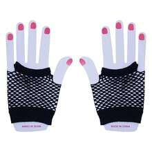Fishnet Fingerless Gloves Mesh Arm Sleeves Fish Net Arm Sleeves EMO Gloves For Women In Theme Party Scene Accessories{"Size_name":"Short","Color_name":"#1-Black(Short)"} - 多色18 - 查看 5