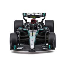 Burago ​Mercedes-AMG F1 W14 E And W15  #44 1/43 Scale Diecast Model Car - 2025 & 2024 Season Official Window Box Collection - Alloy Display Gift Set Birthday Present