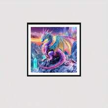 1 Set - 11x11 Inch/15.7x15.7 Inch Full Drill Diamond Painting DIY Kit, Colorful Dragon, Perfect For Beginners, Ideal Gift For Home Wall Decor, Relaxing Craft Kit | Frame Not Included - Multicolor - View 5