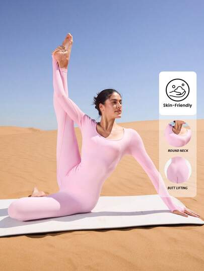 Yefecy 女式基本款瑜伽跑步高弹力运动连体裤