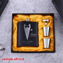 Spersonalizowany prezent na piersiówkę dla mężczyzn, prezenty na wieczór kawalerski, prezenty dla drużbów, prezent dla drużby, prezent dla taty, prezent ślubny dla drużby, prezent dla chłopaka. Spersonalizowany prezent dla drużby, drużby i pana młodego, matowa, czarna piersiówka 6 uncji, spersonalizowana piersiówka 6 uncji, spersonalizowana piersiówka, piersiówka grawerowana laserowo, prezenty na imprezę, upominki weselne, prezent dla niego, prezent dla druhny - Wielokolorowe - Zobacz 2