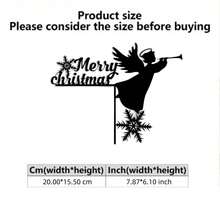 1 Stück Fröhliche Weihnachten Metall Schneeflocke Wanddekoration, Feiertags Türecken Rahmen Kunst mit Engel Flöte Silhouette, Heimdekoration für Feste, Outdoor Weihnachtsdekoration, künstlerisches Handwerk