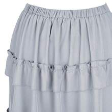 Zhitunemi Women's Steampunk Skirt Ruffle High Low Outfits Gothic Plus Size Pirate Dressing{"Size_name":"XX-Small","Color_name":"Grey"} - 灰色 - 查看 6