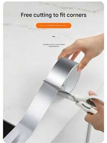 1pc Kitchen Hot Protective Cleaning Aluminum Foil Tape Stove Anti-Mildew Seam Sticker Oil-Proof Tape Range Hood Pipe Insulation Tape Anti-Mildew Sticker Multi-Function Aluminum Foil Tape High Temperature Insulation Kitchen Sink Stainless Steel Pipe Protection Tape Waterproof Self-Adhesive Stove Anti-Mildew Seam Sticker